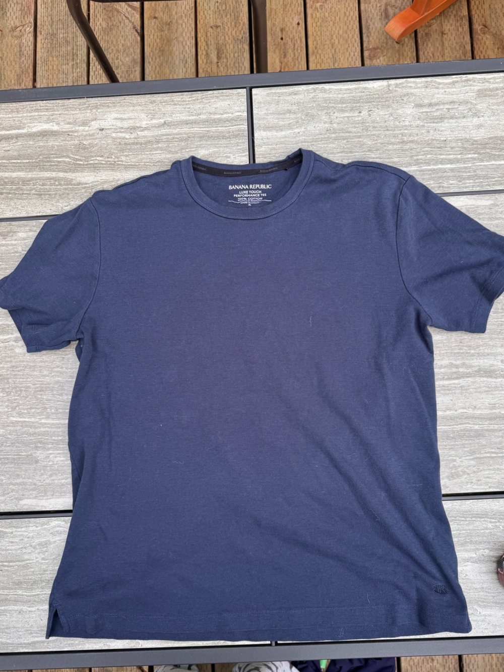 Banana Republic Navy Luxe Touch Performance Tee